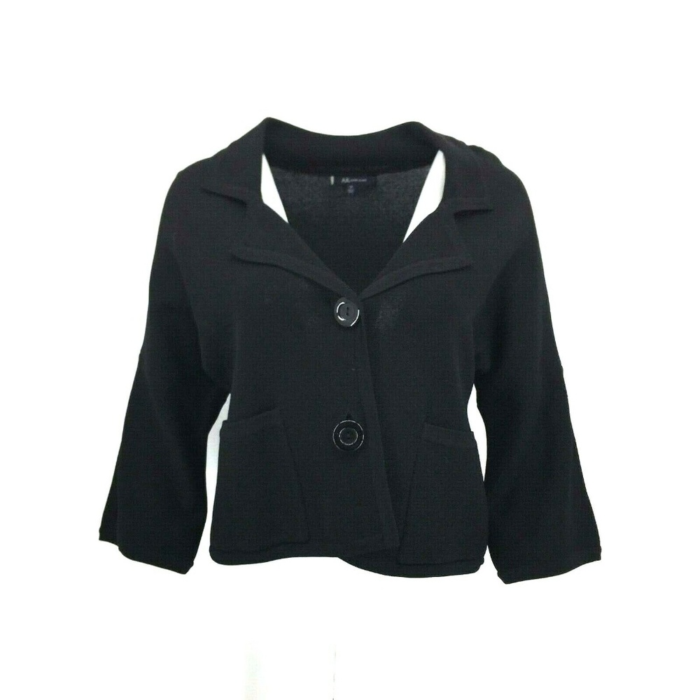 AK Anne Klein Short 2 Button Cropped Blazer Sz XS